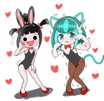 太鼓の達人のはなちゃんとマキナちゃんのコスプレ