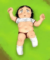 体操着脱がされたデブ少女