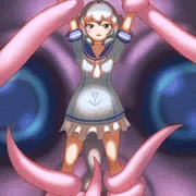 巨大イカ型セルリアンに呑まれるドルカちゃん
