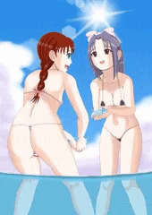 さつきと桃子の水遊び＋マイクロビキニ差分＋全裸差分