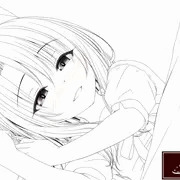 イリヤちゃんとお風呂に入る前に・・・　線画とラフ