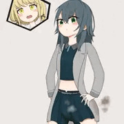 おむつにしたことを無言でことねちゃに訴えてくるてまりちゃ