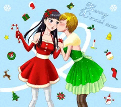 ツリーがサンタにキスをした