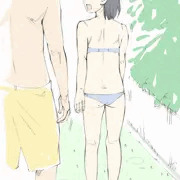 プールサイドで