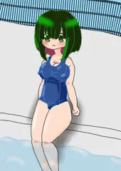 うちの娘スク水日焼け跡