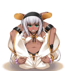 銀髪褐色メスガキギザ歯貧乳ロリダークエルフ