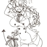 目隠れ巨乳元サキュバス婦警さん