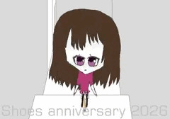 歩き易い靴で移動中、小便をしている少女