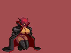 吸血鬼八つ橋（vampY）:しゃがみB（ボテ腹溢れ精液）