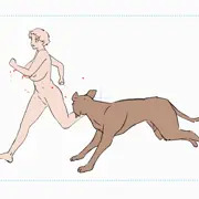 犬と戯れる人妻（習作乙）