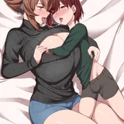 ベッドで仲むつまじく