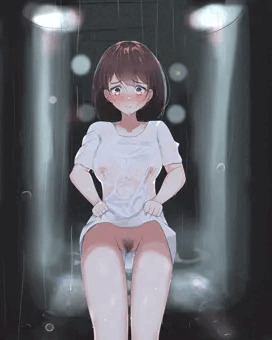 梅雨の夜に露出ごっこを楽しむ女の子