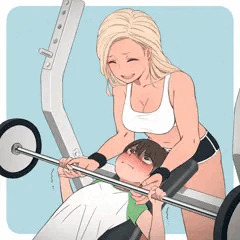 お姉さんといっしょにトレーニング