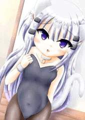 バニー服で応援