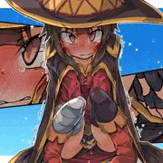 必死に我慢するめぐみん
