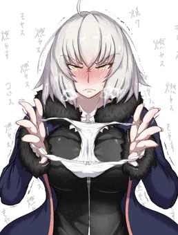 お願いしたら嫌な顔一つせず脱ぎたて純白パンツ見せてくれるジャンヌオルタちゃんかわいい