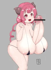 マイクロビキニイルルのセルフパイズリ