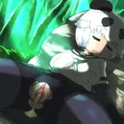 お昼寝中のジャイアントパンダちゃん。