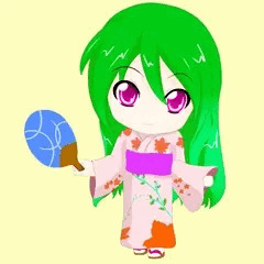 緑髪ロングヘアー娘を描いて下さい！