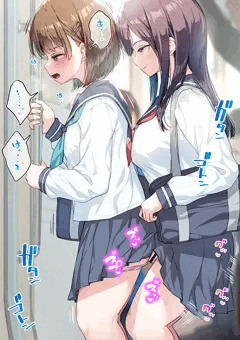 電車内で後輩に挿入しちゃってるふたなりちゃん