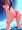 濡れ濡れビキニ吊りスカート少女