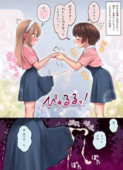 【ふたなり/オリジナル】告白されて嬉ザーお漏らししちゃうふたなり