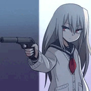 制服をまとった狼女
