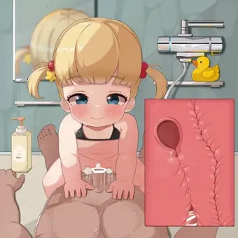 [Live2D動画] お風呂場で遊ぶ赤ちゃん
