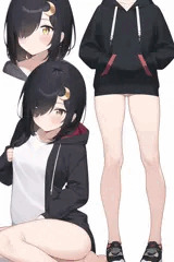 パーカー少女