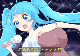 変身バンク中に腋を舐められるソラちゃん&ましろちゃん