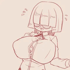 目隠れ眼鏡デカパイ娘ちゃん