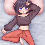 疲れて寝ている女の子