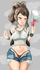 トウコ　汗だく