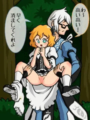 霖之助に足を抱えてもらっておしっこする子供の頃の魔理沙