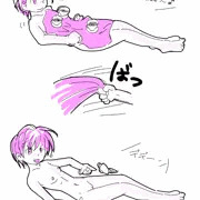全裸の自分の身体に布をかけてカップとか載せてそれでテーブルクロス引きをする芸。