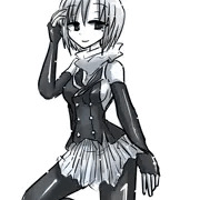 オリジナル白髪ショート娘