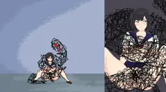 悪夢屋敷・無限牢獄　敵敗北エロシーン基本アニメーション06