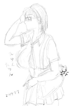らくがき、もしゃもしゃ