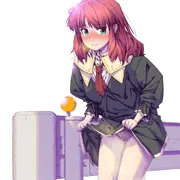 ガードレール脇で股間剛毛放尿