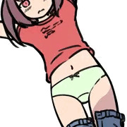 【今日のラフ】 暑がりな子