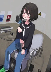 【skeb】電車のトイレで決壊する女の子