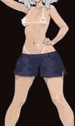 日焼け六花ちゃんの男水着チャレンジ