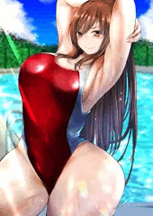✨💖💢嫌な顔しながらも競泳水着を着てくれる彼女💢💖✨