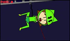 Green PAC-MAN is raped