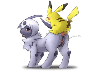 アブソルとピカチュウ