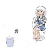 ゴミを投げるこども