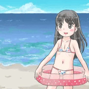 夏の海辺