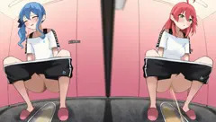 放尿音を聞かれたくないす〇ちゃんと気にしないみ〇ち