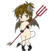 悪魔な姿の電ちゃん