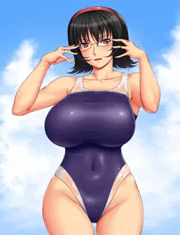 委員長の競泳水着姿は凄かった。